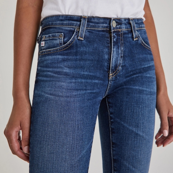 AG The Legging Ankle Super Skinny  Low Rise Jean Med Wash Size 28 Y2K Low Waist - Picture 2 of 13